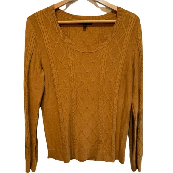 Banana Republic Sweaters - Banana Republic Cable Knit Sweater Womens Medium Classic Dark Academia Preppy